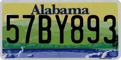 AL license plate 57BY893
