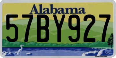 AL license plate 57BY927