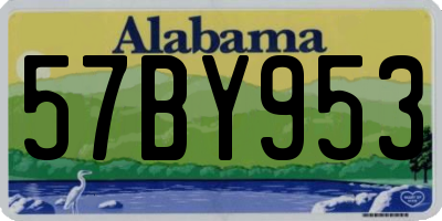 AL license plate 57BY953