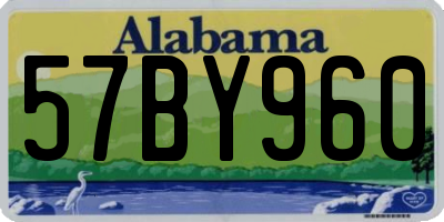 AL license plate 57BY960