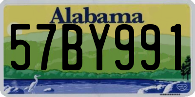 AL license plate 57BY991