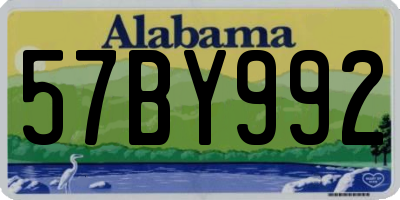 AL license plate 57BY992