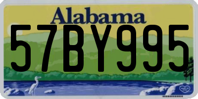AL license plate 57BY995
