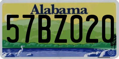 AL license plate 57BZ020