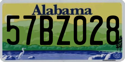 AL license plate 57BZ028