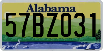 AL license plate 57BZ031