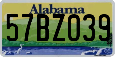 AL license plate 57BZ039
