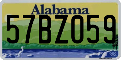 AL license plate 57BZ059