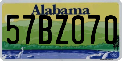 AL license plate 57BZ070