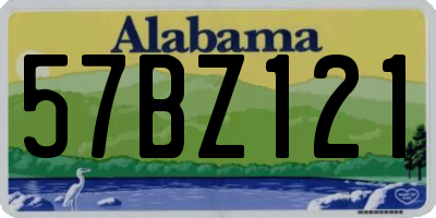 AL license plate 57BZ121