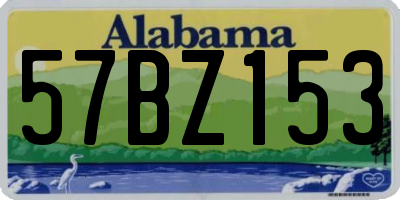 AL license plate 57BZ153