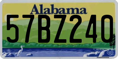 AL license plate 57BZ240