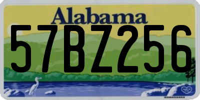 AL license plate 57BZ256
