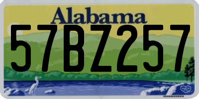 AL license plate 57BZ257