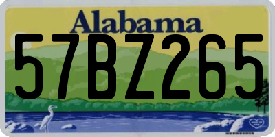 AL license plate 57BZ265