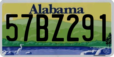 AL license plate 57BZ291