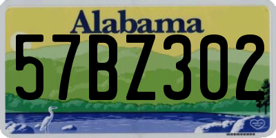 AL license plate 57BZ302