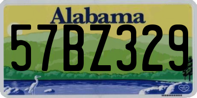 AL license plate 57BZ329