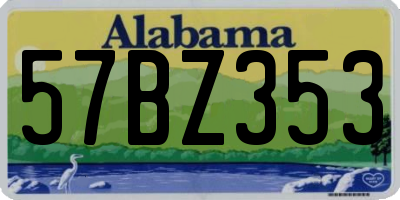 AL license plate 57BZ353