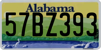 AL license plate 57BZ393