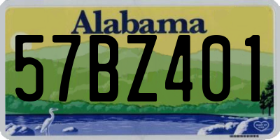 AL license plate 57BZ401