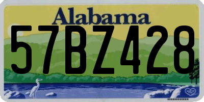 AL license plate 57BZ428