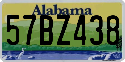 AL license plate 57BZ438