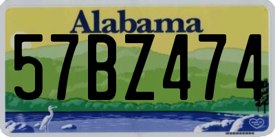 AL license plate 57BZ474