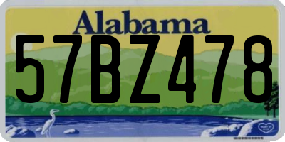 AL license plate 57BZ478