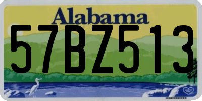 AL license plate 57BZ513