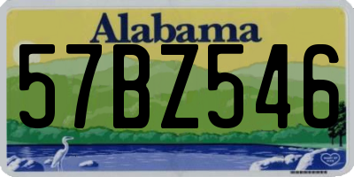 AL license plate 57BZ546