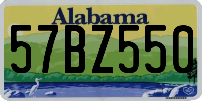 AL license plate 57BZ550