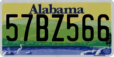 AL license plate 57BZ566