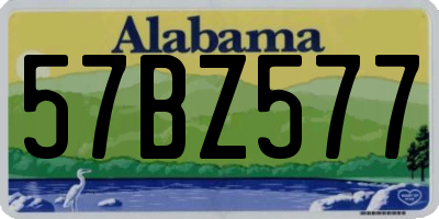 AL license plate 57BZ577