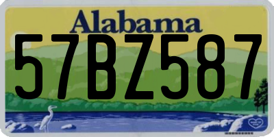 AL license plate 57BZ587
