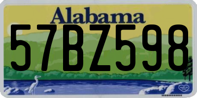 AL license plate 57BZ598