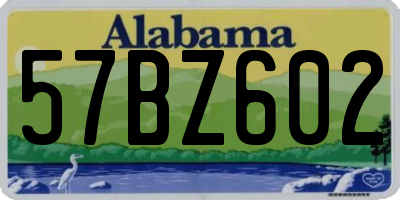 AL license plate 57BZ602
