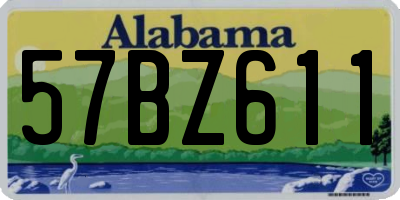 AL license plate 57BZ611