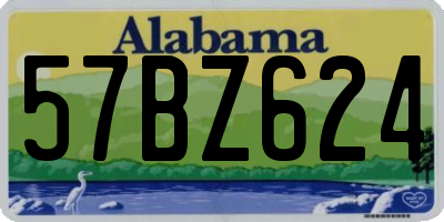 AL license plate 57BZ624