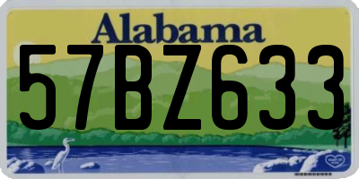 AL license plate 57BZ633