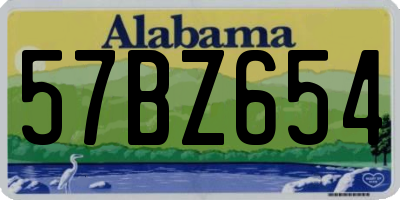 AL license plate 57BZ654