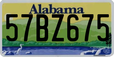 AL license plate 57BZ675