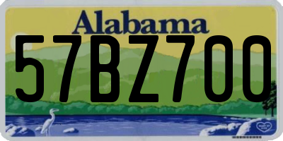 AL license plate 57BZ700