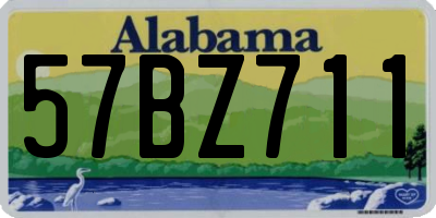 AL license plate 57BZ711