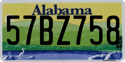 AL license plate 57BZ758