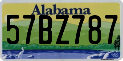 AL license plate 57BZ787