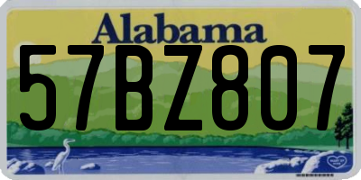 AL license plate 57BZ807