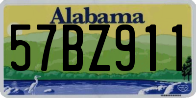 AL license plate 57BZ911