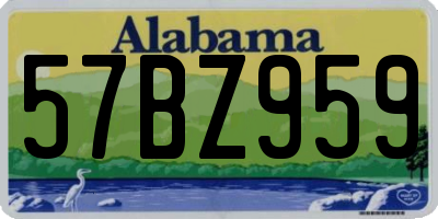 AL license plate 57BZ959