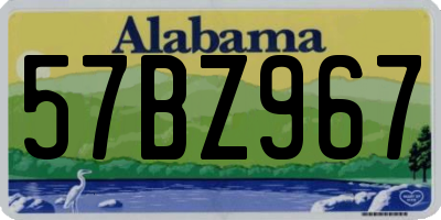 AL license plate 57BZ967